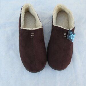 NWT Isotoner Brown Loafers Faux Fur Slip‎ Ons